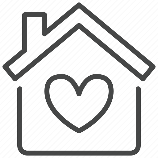 Stay, at, home, heart, house, covid19 icon - Download on Iconfinder
