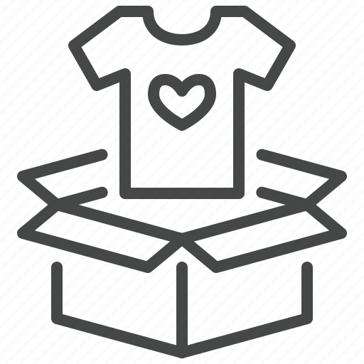 Charity, box, humanitarian, clothes, aid, support icon - Download on Iconfinder