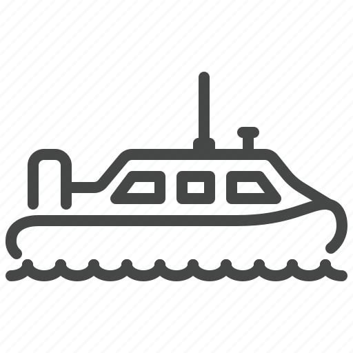 Hovercraft, motor, boat, water, transport icon - Download on Iconfinder
