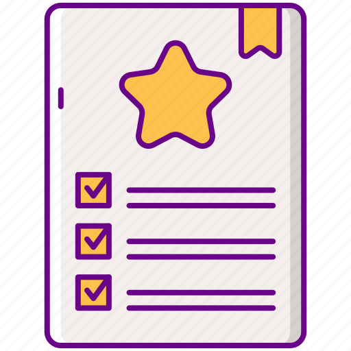 Checklist, document, guideline, star icon - Download on Iconfinder