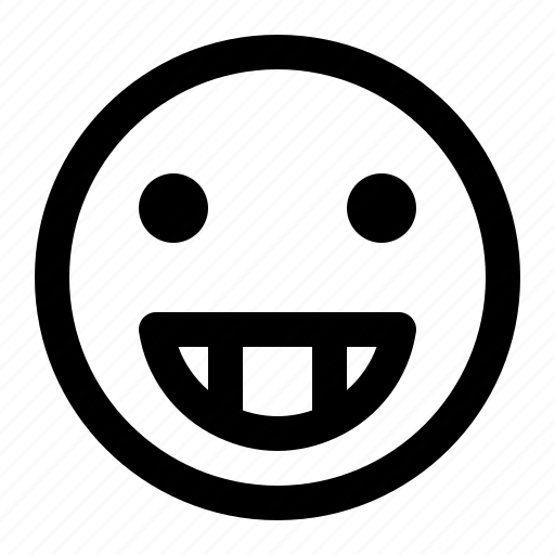 Emoji, emoticon, face, funny, grimace, grin, grinning icon - Download on Iconfinder