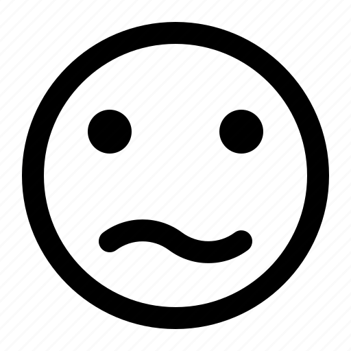 Confused, emoji, emoticon, emotion, expression, face, worried icon - Download on Iconfinder