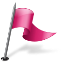 flag, mapmarker, pink, right
