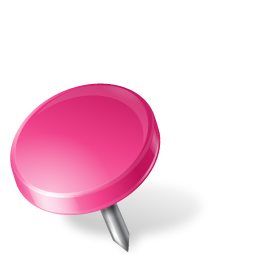 Drawingpin, left, mapmarker, pink icon - Free download