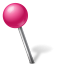 ball, left, mapmarker, pink 