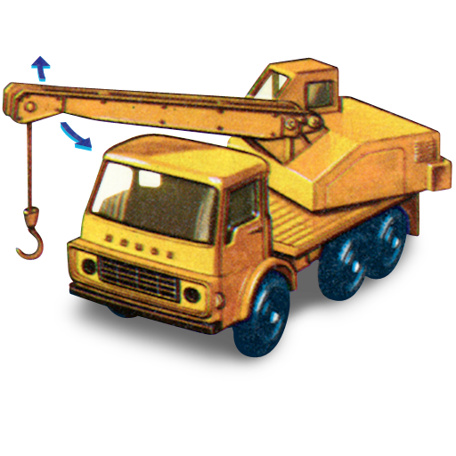 Crane, dodge, movement, truck, with icon - Free download