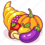 autumn, cornucopia, fruits, harvest, horn, plenty, vegetables 