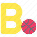 alphabet, letter, character, uppercase, b, basketball, ball
