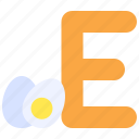 alphabet, letter, character, uppercase, e, egg