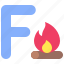 alphabet, letter, character, uppercase, f, fire 