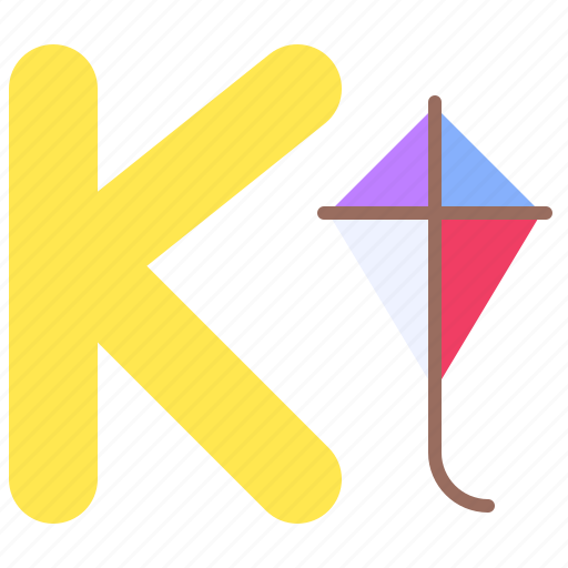 Alphabet, letter, character, uppercase, k, kite icon - Download on Iconfinder