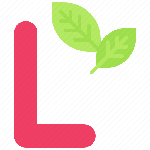 Alphabet, letter, character, uppercase, l, leaf icon - Download on Iconfinder
