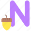 alphabet, letter, character, uppercase, n, nut 