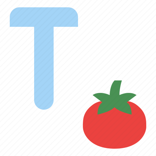 T, capital, letter, alphabet, tomato icon - Download on Iconfinder