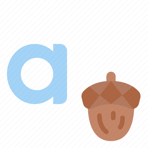 A, lowercase, acorn, letter, alphabet icon - Download on Iconfinder