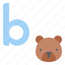 b, lowercase, bear, letter, alphabet