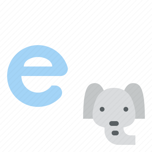 E, lowercase, elephant, letter, alphabet icon - Download on Iconfinder