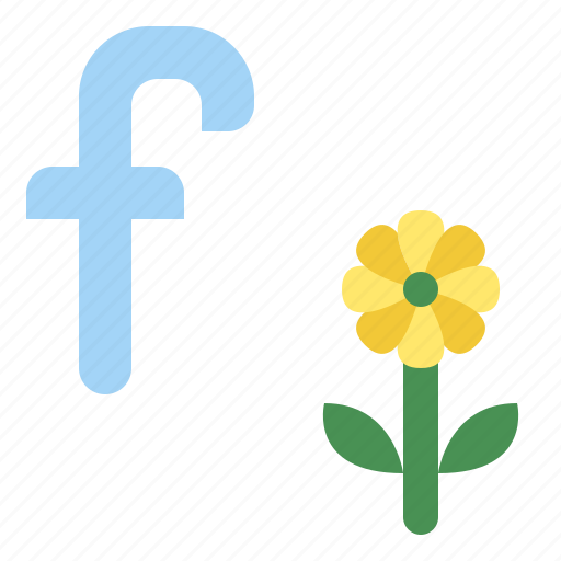F, lowercase, flower, letter, alphabet icon - Download on Iconfinder
