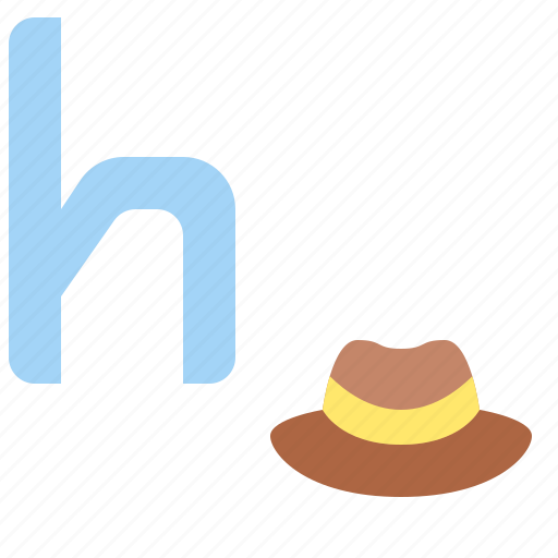 H, lowercase, hat, letter, alphabet icon - Download on Iconfinder