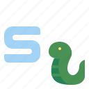 s, lowercase, snake, letter, alphabet