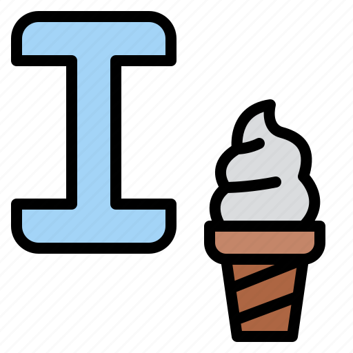 I, capital, letter, alphabet, ice, cream icon - Download on Iconfinder