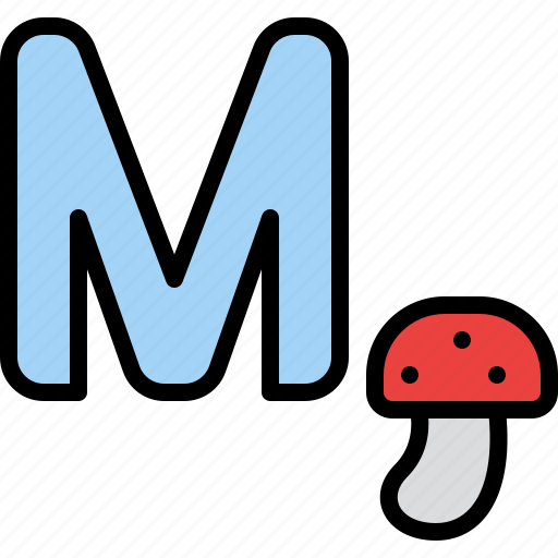 M, capital, letter, alphabet, mushroom icon - Download on Iconfinder