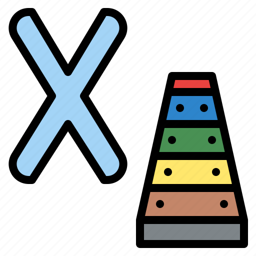 X, capital, letter, alphabet, xylophone icon - Download on Iconfinder