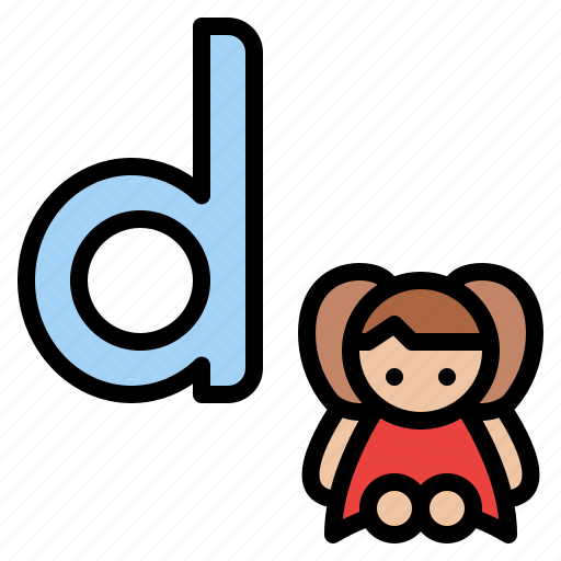 D, lowercase, doll, letter, alphabet icon - Download on Iconfinder