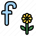 f, lowercase, flower, letter, alphabet