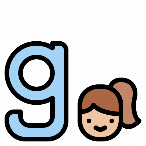 G, lowercase, girl, letter, alphabet icon - Download on Iconfinder