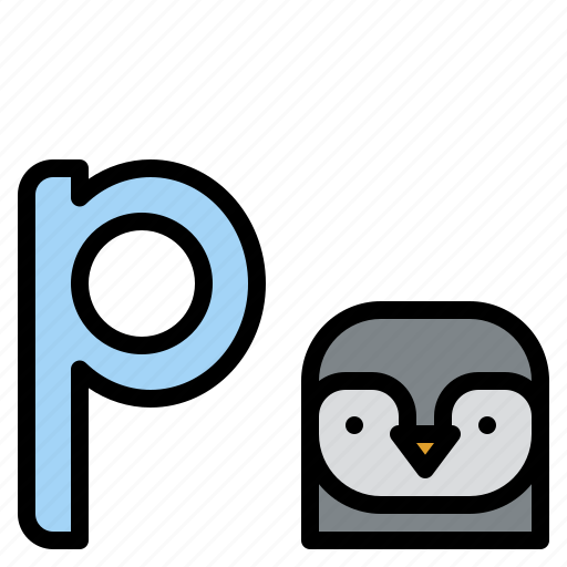 P, lowercase, pengiun, letter, alphabet icon - Download on Iconfinder