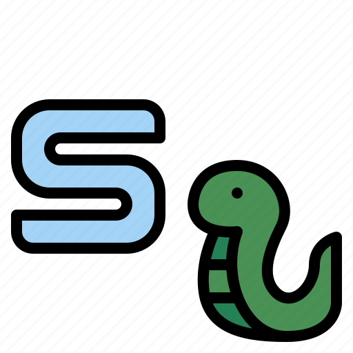 S, lowercase, snake, letter, alphabet icon - Download on Iconfinder