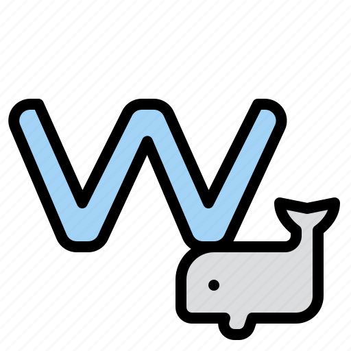W, lowercase, whale, letter, alphabet icon - Download on Iconfinder
