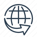 arrow, ecommerce, global, international shipping, logistic, worldwide service