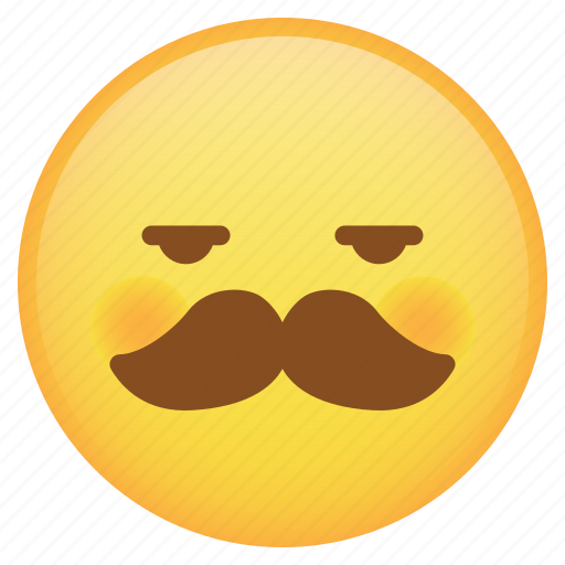 Emoji, emoticon, mustache, smiley, weird icon - Download on Iconfinder
