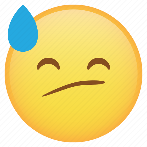 Cranky, drop, emoji, emoticon, sad, smiley, sweat icon - Download on Iconfinder
