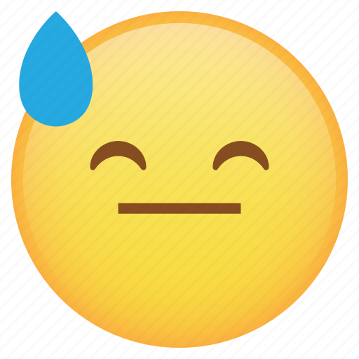 Drop, emoji, emoticon, happy, smiley, sweat, weird icon - Download on Iconfinder