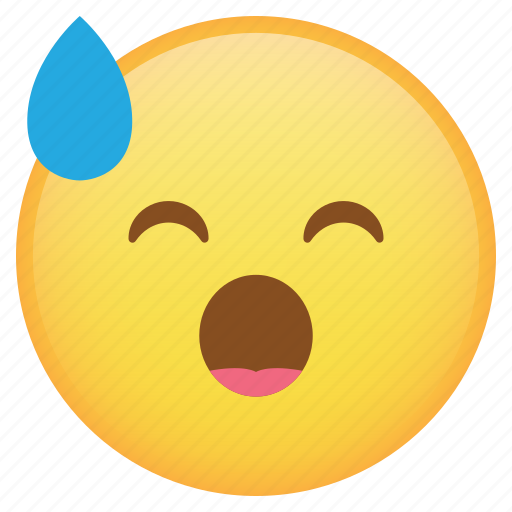 Drop, emoji, emoticon, sleepy, smiley, sweat, weird icon - Download on Iconfinder