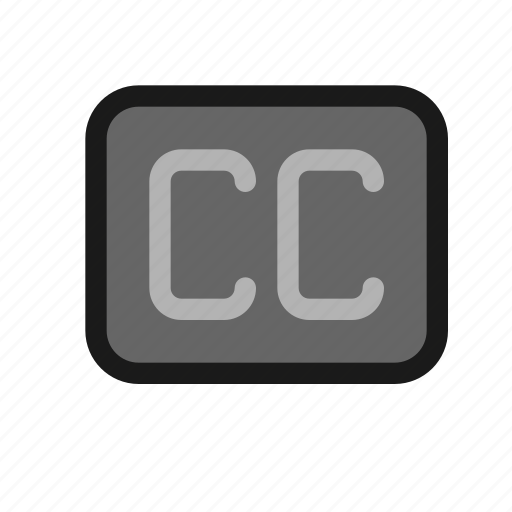 Creative, common, close, captioning, caption, cc, right icon - Download on Iconfinder