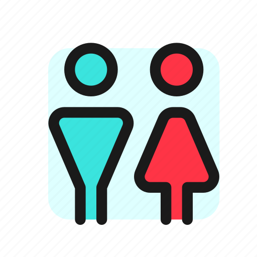 Unisex, man, woman, bathroom, couple, pair, toilet icon - Download on Iconfinder