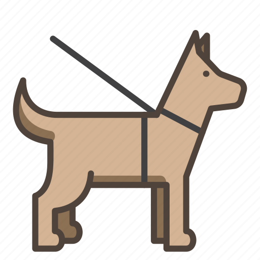 Dog, leashed, accessibility, blind, disability, disabled, pet icon - Download on Iconfinder