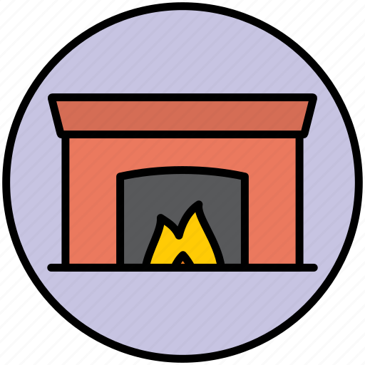 Chimney, fire, fireplace, flame, home, winter icon - Download on Iconfinder