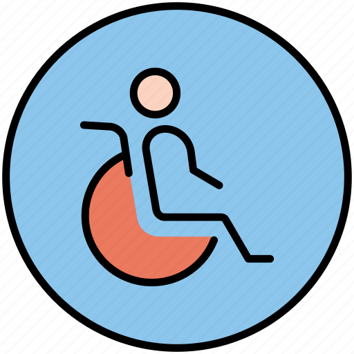 Disable, disabled person, handicap, invalid, wheelchair icon - Download on Iconfinder