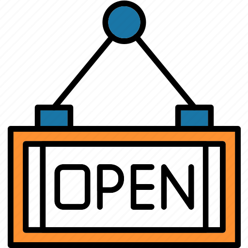Open, shop, sign, store, board, hours icon - Download on Iconfinder