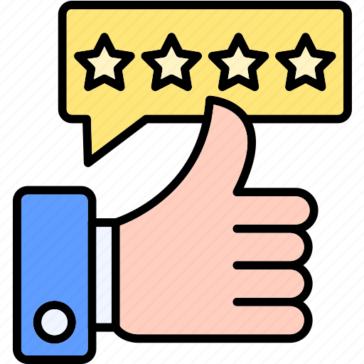 Review, star, rating, feedback, thumbs, up, positive icon - Download on Iconfinder