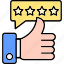 review, star, rating, feedback, thumbs, up, positive 