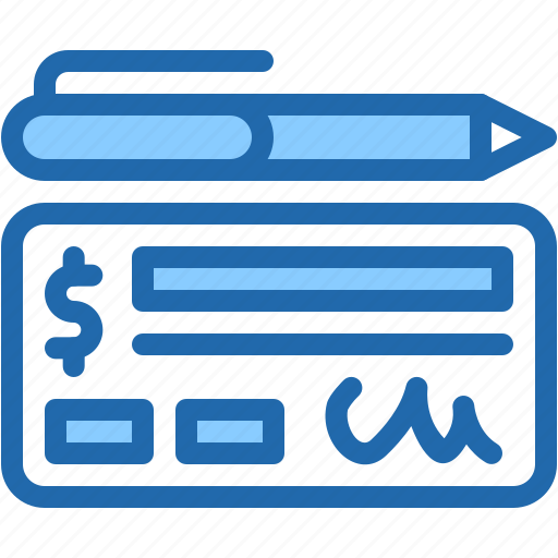 Cheque, bank, check, business, financial, writing, tool icon - Download on Iconfinder