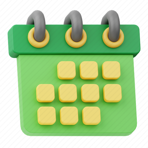 Calendar, month, schedule icon, appointment, time, date, schedule 3D illustration - Download on Iconfinder
