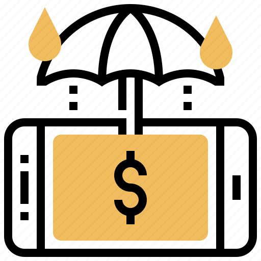 Financial, protect, protection, smartphone, umbrella icon - Download on Iconfinder