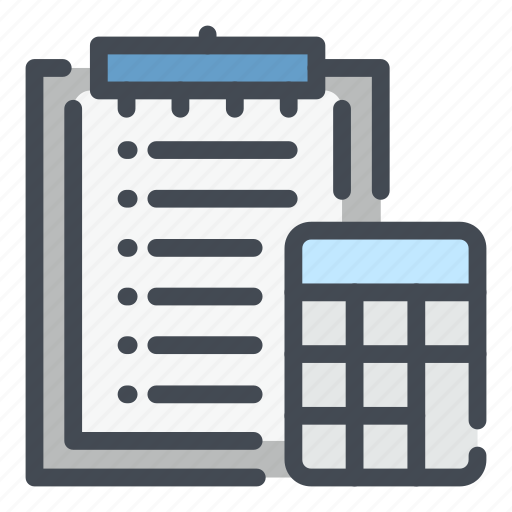 Clipboard, checklist, report, calculator, calculation, accounting icon - Download on Iconfinder